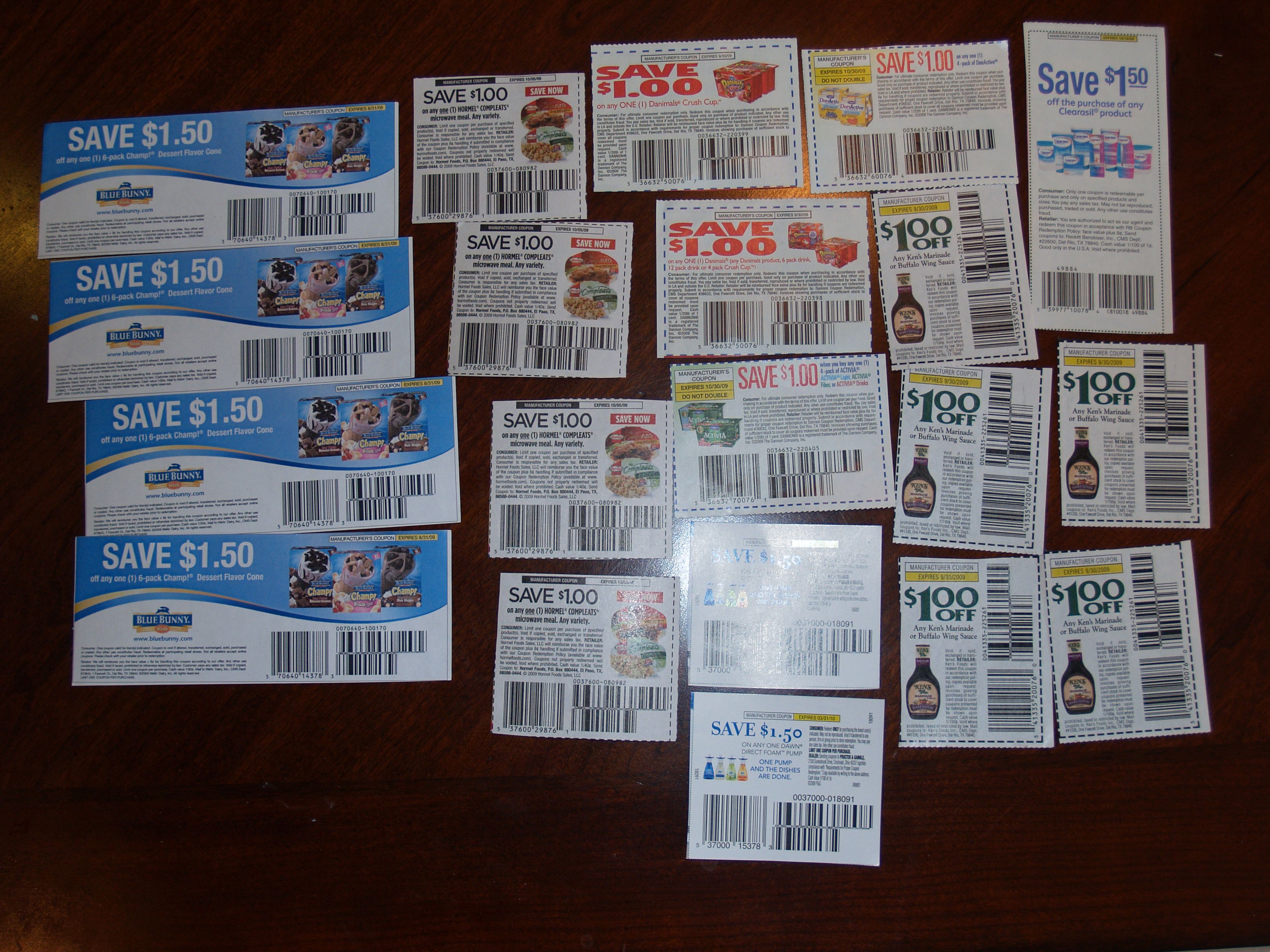 Some coupons I used_08.26.09