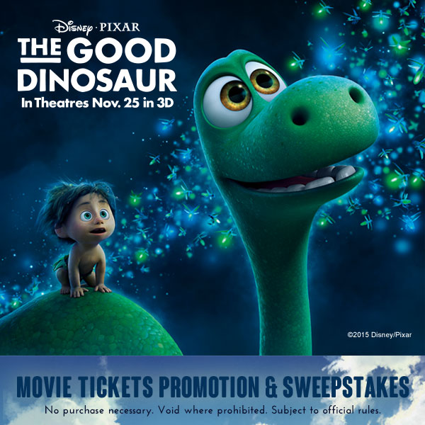 Disney Pixar The Good Dinosaur - Sun-Maid Sweepstakes