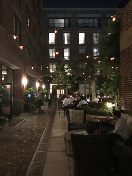 Outdoor Courtyard at Bourbon Steak and Four Seasons Hotel DC