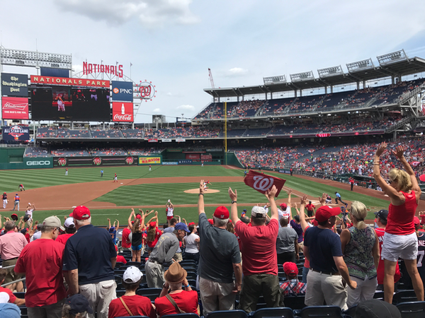 Family Funday Cheering on the Washington Nationals Baseball Team