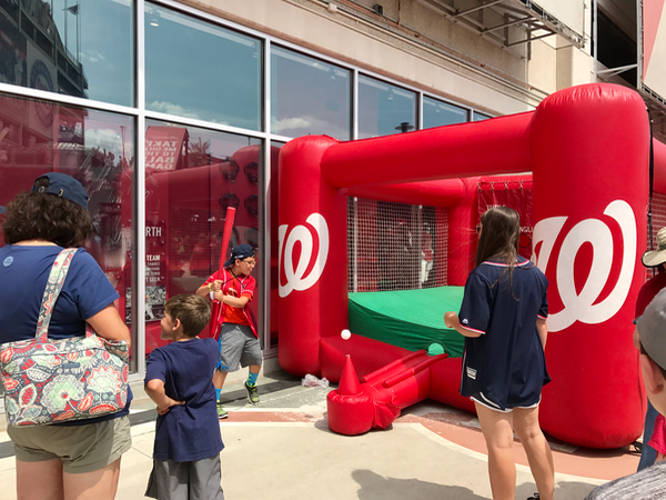 Inflatable baseball Tee Ball Game Washington Nationals Family Funday