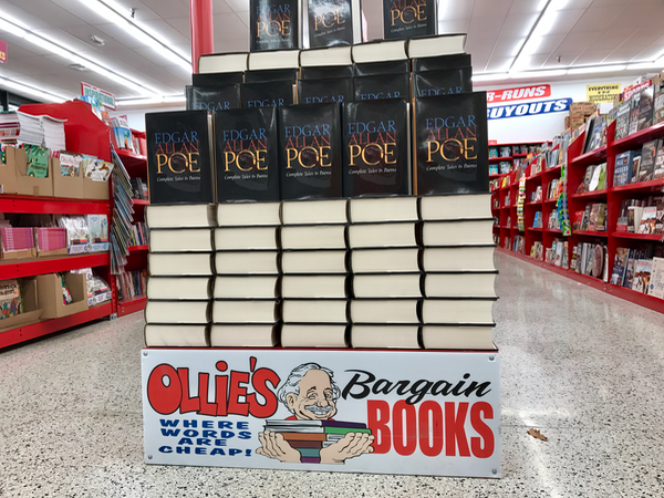 Books and Novels such as Edgar Allan Poe's works available at Ollies Bargain Outlet