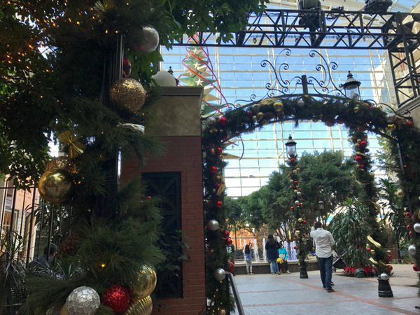 Gaylord National Atrium Water Fountain and Christmas Light Show