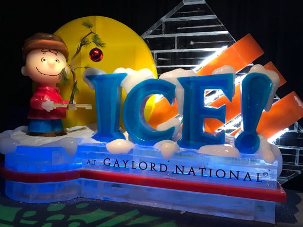 ICE Gaylord National A Charlie Brown Christmas Entrance