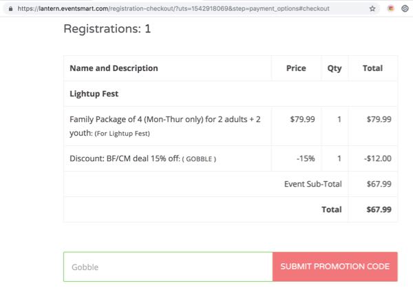 LightUP Fest Black Friday Deal 2018 Discount Code Gobble